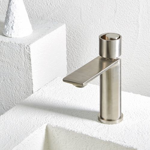 Washbasin mixer tap - Halo - Armando Vicario - countertop / stainless steel / bathroom