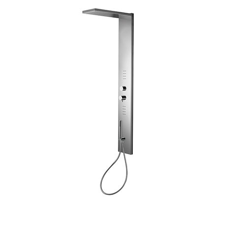 Stainless steel shower column - 800297 - Armando Vicario - wall-mounted / contemporary / with hand shower