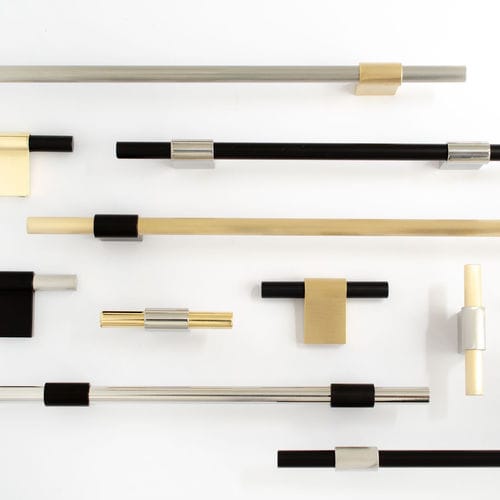 Brass furniture handle - LINE - B&B Sweden, Bäccman & Berglund Sweden - aluminum / stainless steel