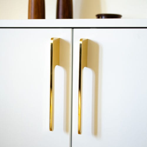 Brushed brass furniture handle - LINE 200 - B&B Sweden, Bäccman & Berglund Sweden - polished brass