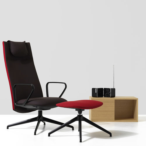 Contemporary executive chair - VELVET - Diemme - fabric / polyurethane foam / aluminum