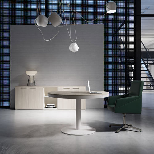 Contemporary boardroom table - LANCE  - Ofifran - wooden / metal base / rectangular