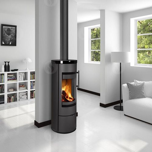 Wood heating stove - ALEA 01 A - ROMOTOP - 0 - 5 kW / 5 kW...10 kW / free-standing