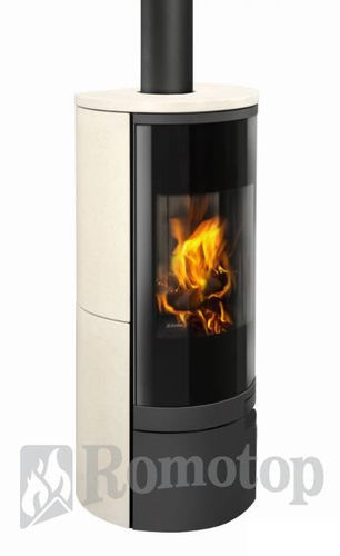 Wood heating stove - BELORADO - ROMOTOP - central / contemporary / ceramic