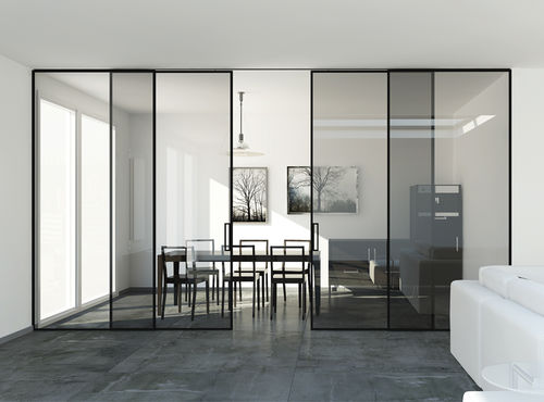 Door sliding system - INSIDE DUO - OPENSPACE | Sliding doors by Gosimat - glass door