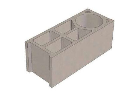 Hollow concrete block - Perin - for wall / corner / with thin joints