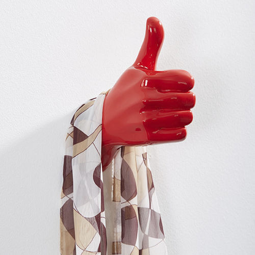 Original design coat hook - THUMBS UP - THELERMONT HUPTON - steel / resin / individual
