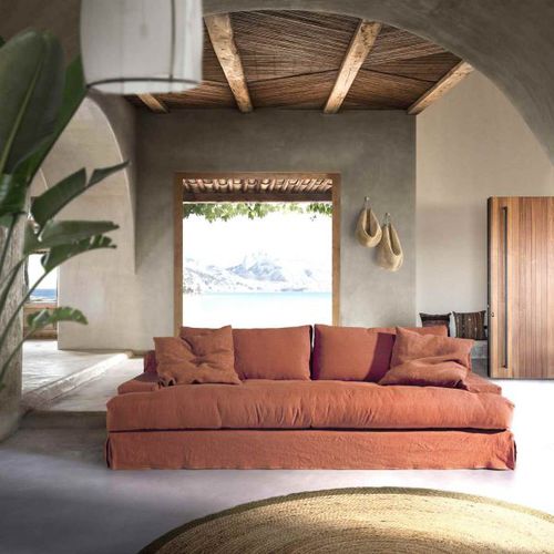 Contemporary sofa - Upsala - PAU - fabric / with removable cover / with removable cushion