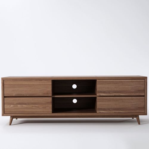 Contemporary TV cabinet - VI25 - Karpenter - with drawers / oak / teak