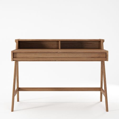 Contemporary secretary desk - TRIBUTE - Karpenter - oak / solid wood / teak