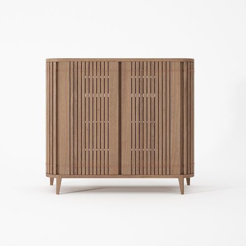 Contemporary shoe cabinet - KP07 - Karpenter - free-standing / oak / teak