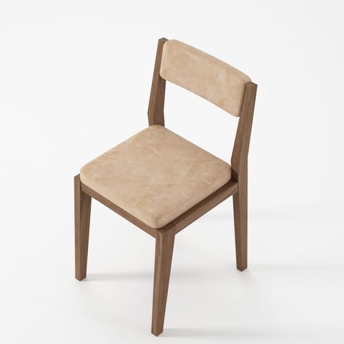 Contemporary restaurant chair - HOS-NB06 - Karpenter - indoor / leather / oak base