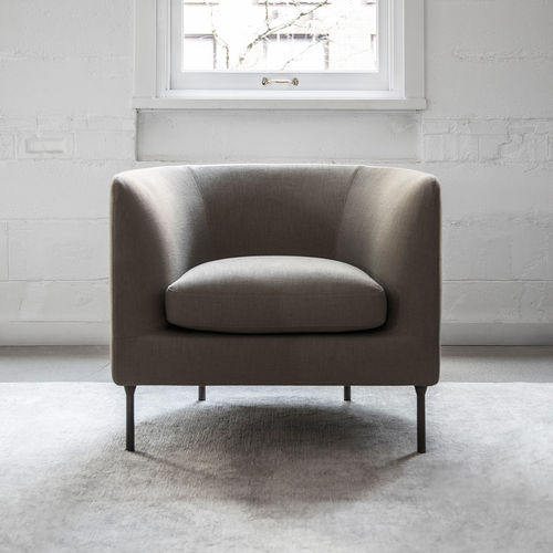 Contemporary armchair - DELTA  - BENSEN - fabric / metal / with removable cover