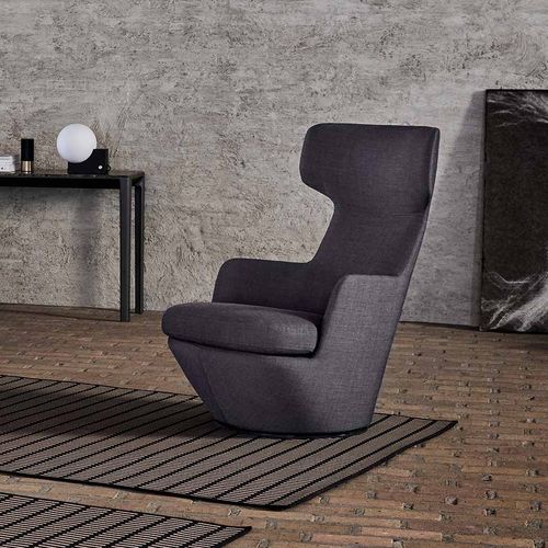 Contemporary armchair - MY TURN - BENSEN - fabric / metal / polyurethane