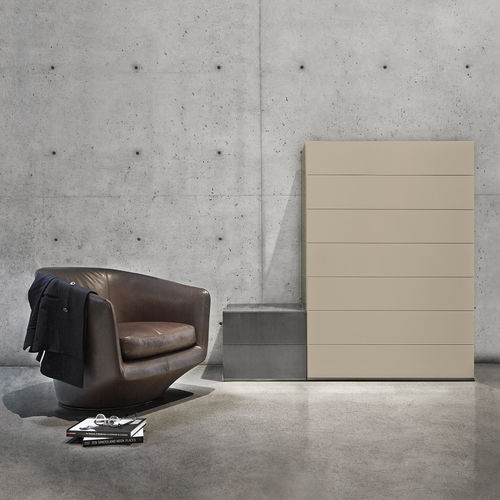 Contemporary chiffonier - BRIX - BENSEN - lacquered wood / white / beige