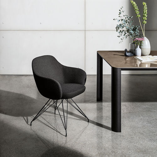 Contemporary chair - CADIRA WIRE - Sovet Italia - indoor / fabric / leather