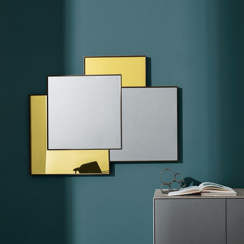 Wall-mounted mirror - COMBI - Sovet Italia - contemporary / rectangular / aluminum