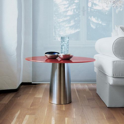 Contemporary side table - TOTEM  - Sovet Italia - oak / walnut / wenge