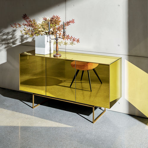 Contemporary sideboard - MAGDA - Sovet Italia - glass / marble / ceramic