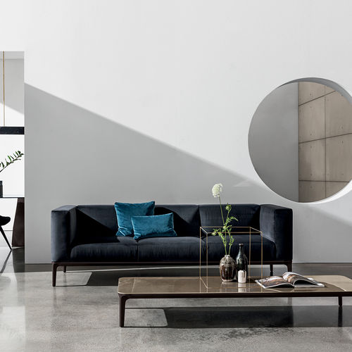 Contemporary sofa - SLIM - Sovet Italia - fabric / leather / synthetic leather