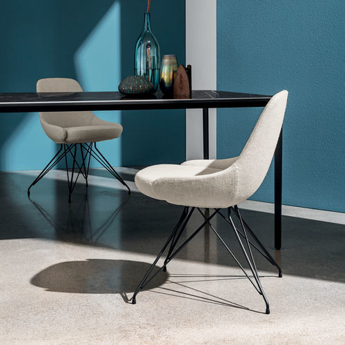 Contemporary chair - CADIRA S WIRE - Sovet Italia - indoor / fabric / leather