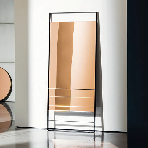 Free-standing mirror - Visual - Sovet Italia - contemporary / rectangular / lacquered metal