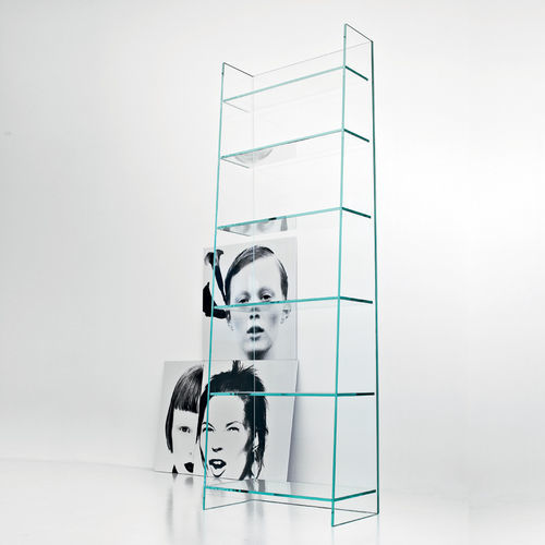 Free-standing bookcase - OLYMPIA  - Sovet Italia - contemporary / glass / transparent