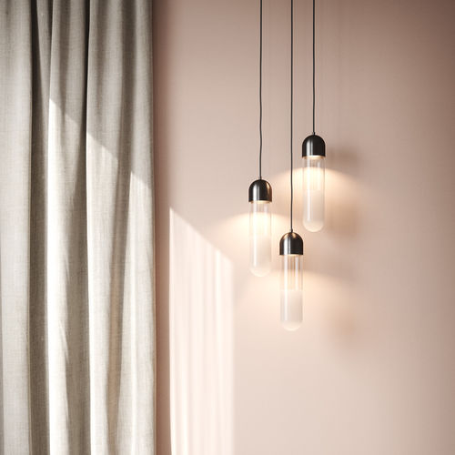 Pendant lamp - FIREFLY - Mater Design - metal / sandblasted glass / contemporary