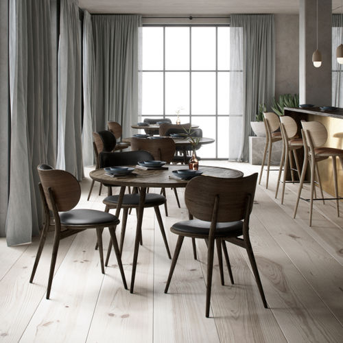 Contemporary dining chair - 0120 series - Mater Design - indoor / leather / oak