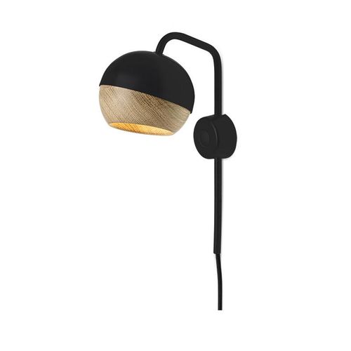 Contemporary wall light - RAY - Mater Design - indoor / steel / oak