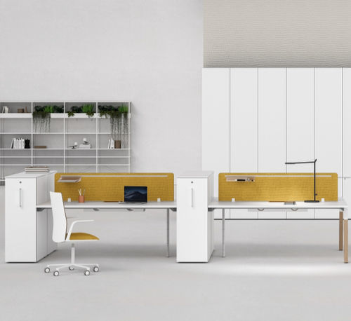 Workstation desk - POLARE - Bralco - contemporary / wooden / metal