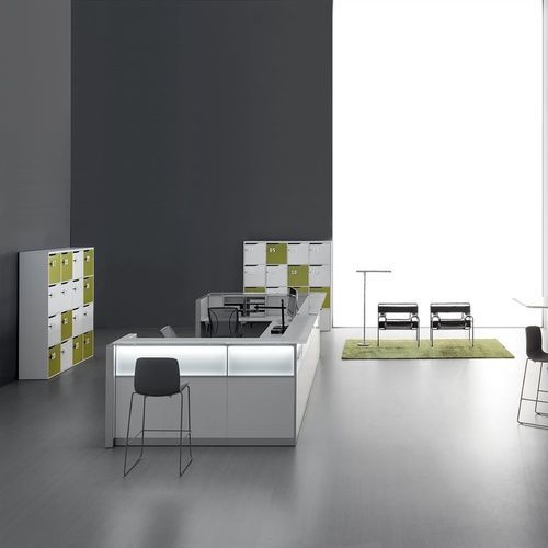 Modular reception desk - DV702 - Della Valentina Office - corner / curved / L-shaped