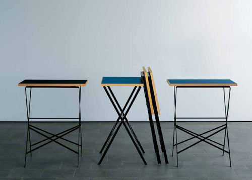 Contemporary table - Lehni - hardwood / rectangular / folding