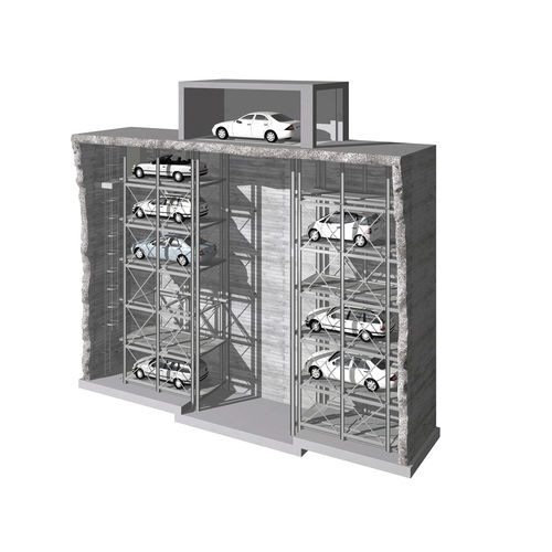 Platform parking system - MASTERVARIO R2L - KLAUS Multiparking GmbH - with elevator