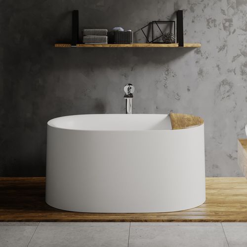 Oval bathtub - SOPHIA-WHT - Aquatica Marmite SP. Z.o.o - freestanding / for homes / Solid Surface