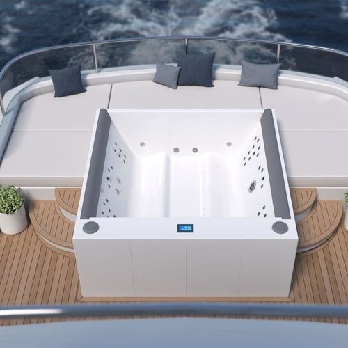 Above-ground hot tub - DOWNTOWN-2-SPA-MARIDUR - Aquatica Marmite SP. Z.o.o - square / 6-person / composite