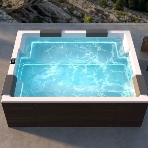 Above-ground hot tub - VIBE SPA - Aquatica Marmite SP. Z.o.o - rectangular / 4-seater / 5-person
