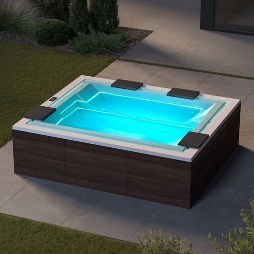 Above-ground hot tub - VIBE-INFINITY - Aquatica Marmite SP. Z.o.o - rectangular / 5-person / 4-seater