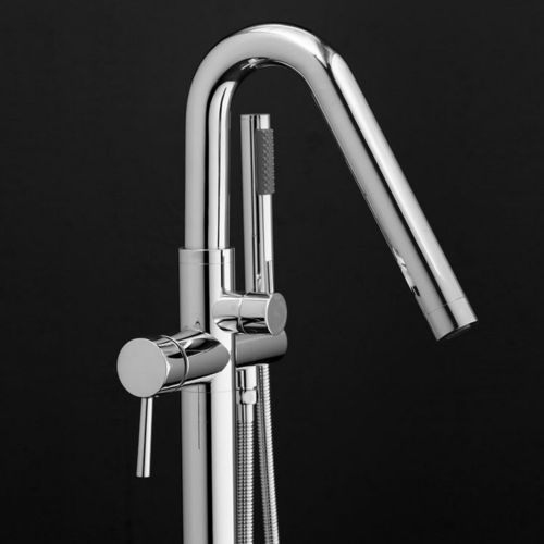 Bathtub mixer tap - COLONNA 120 Chrome - Aquatica Marmite SP. Z.o.o - floor-mounted / chromed metal / bathroom