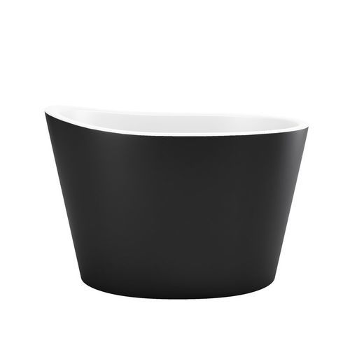 Oval bathtub - TRUE OFURO-BLCK-WHT - Aquatica Marmite SP. Z.o.o - free-standing / for homes / stone resin