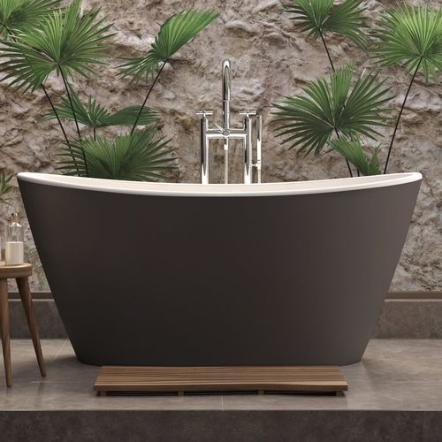 Oval bathtub - LUNA - Aquatica Marmite SP. Z.o.o - freestanding / for homes / Solid Surface