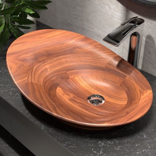 Countertop washbasin - NANOMORPH - Aquatica Marmite SP. Z.o.o - solid wood / teak / handmade