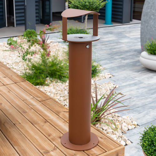 Pedestal ashtray - TEMPETE - TF URBAN - steel / stainless steel / for outdoor use