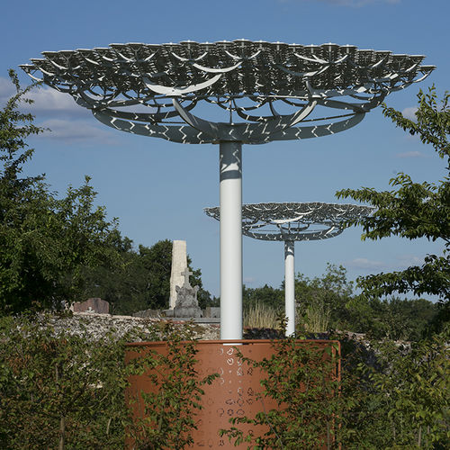 Steel sculpture - LA RONDE DES OMBELLES - TF URBAN - porcelain / outdoor / garden