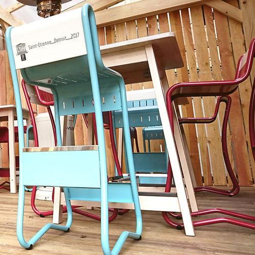 Contemporary bar chair - DETROIT - TF URBAN - indoor / outdoor / steel