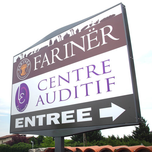 Galvanised steel signboard - LARGE FORMAT - TF URBAN - orientation / outdoor