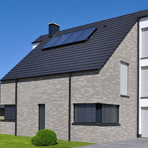 Flat roof tile - BERGAMO - Röben - slate / gray