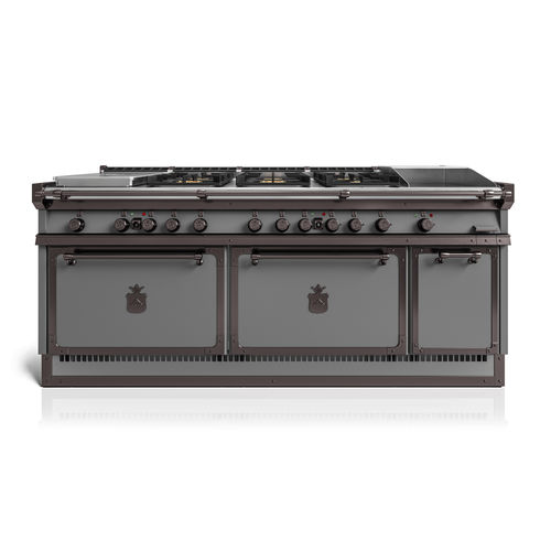 Gas range cooker - OGS208 - Officine Gullo - professional / 3 oven / cast iron