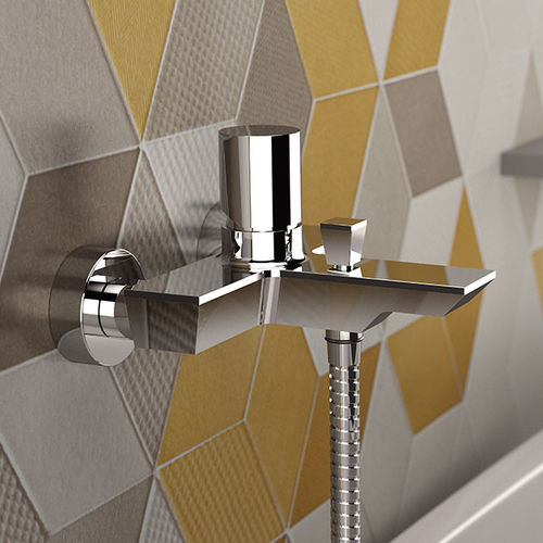 Bathtub mixer tap - 212AV5 - Rubinetterie Mariani - wall-mounted / chromed metal / bathroom