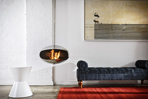 Bioethanol fireplace - AERIS - Cocoon Fires - hanging / Single-sided / open hearth